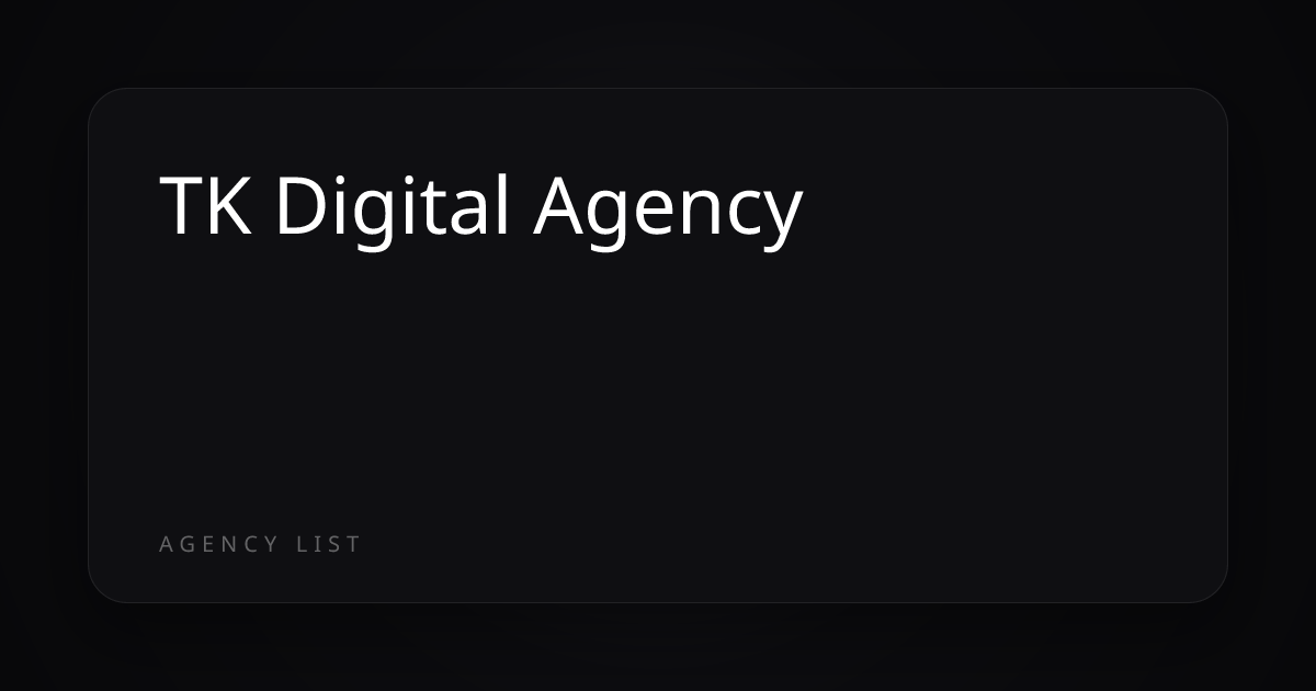 TK Digital Agency - Digital Marketing Agency in Bengaluru, Karnataka ...