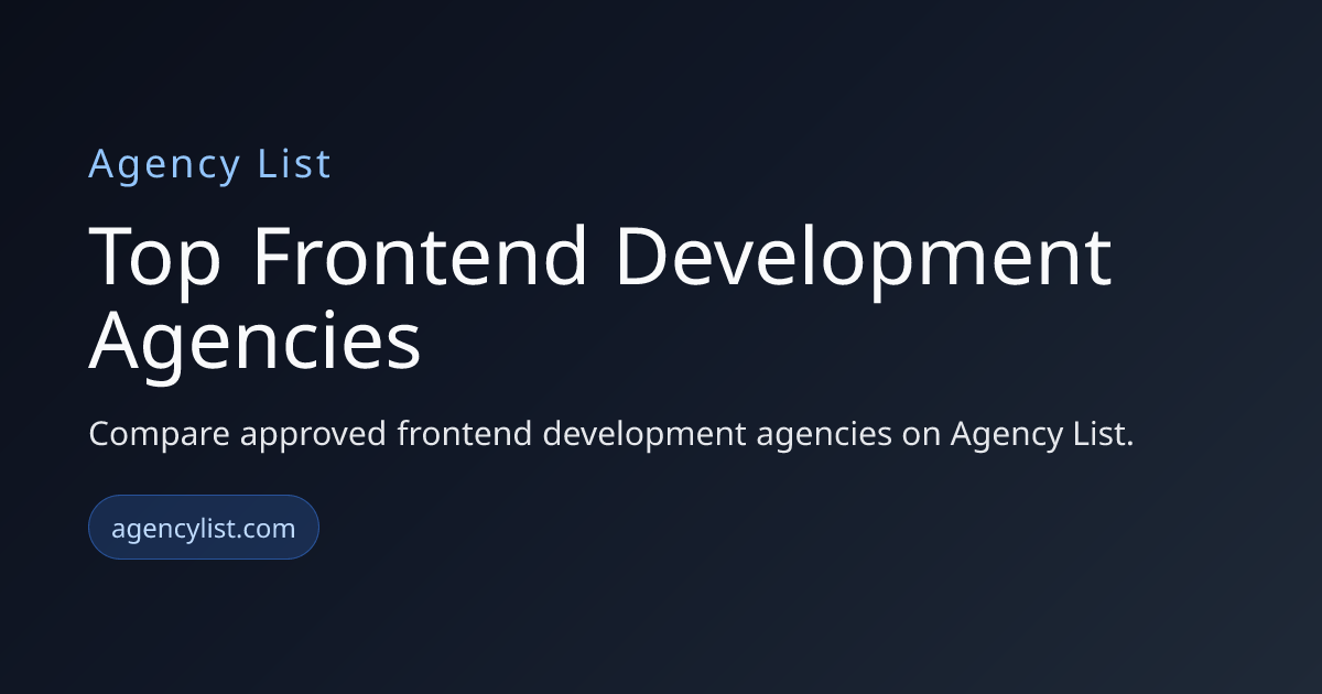 Top Frontend Development Agencies in Greater London, United Kingdom